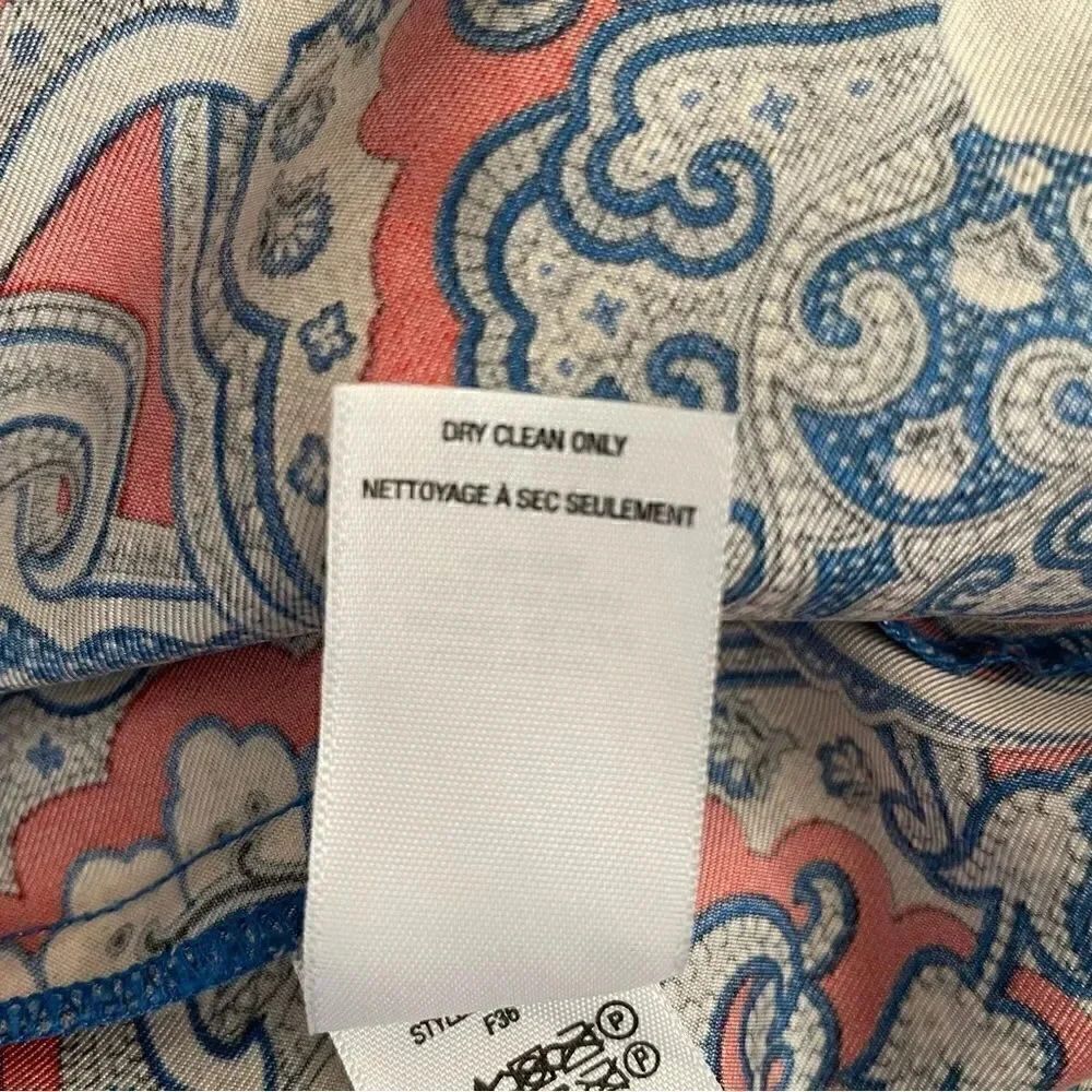 Juicy Couture Paisley Multicolor Silk Lounge Loungewear Pants Elastic Cuffs M - Picture 10 of 12